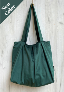 πρασινη τσαντα ώμου βελουδο Velvet shopper bag