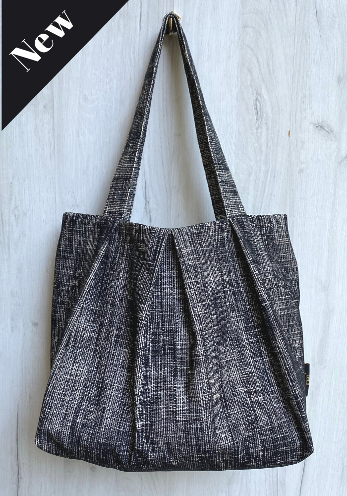 ασπρόμαυρη all day bag τσάντα καρό βελούδινη