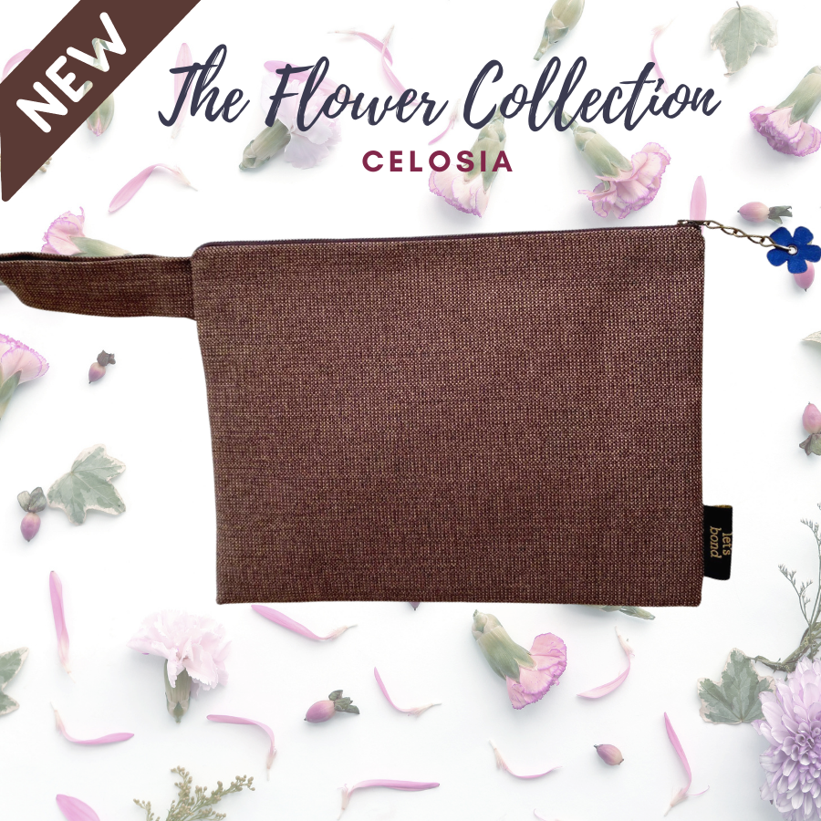καφέ τσαντάκι χειρός premium unique clutch bag