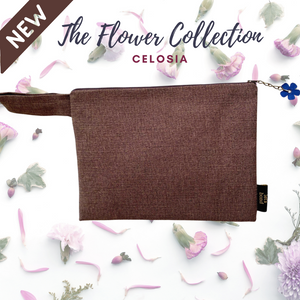 καφέ τσαντάκι χειρός premium unique clutch bag