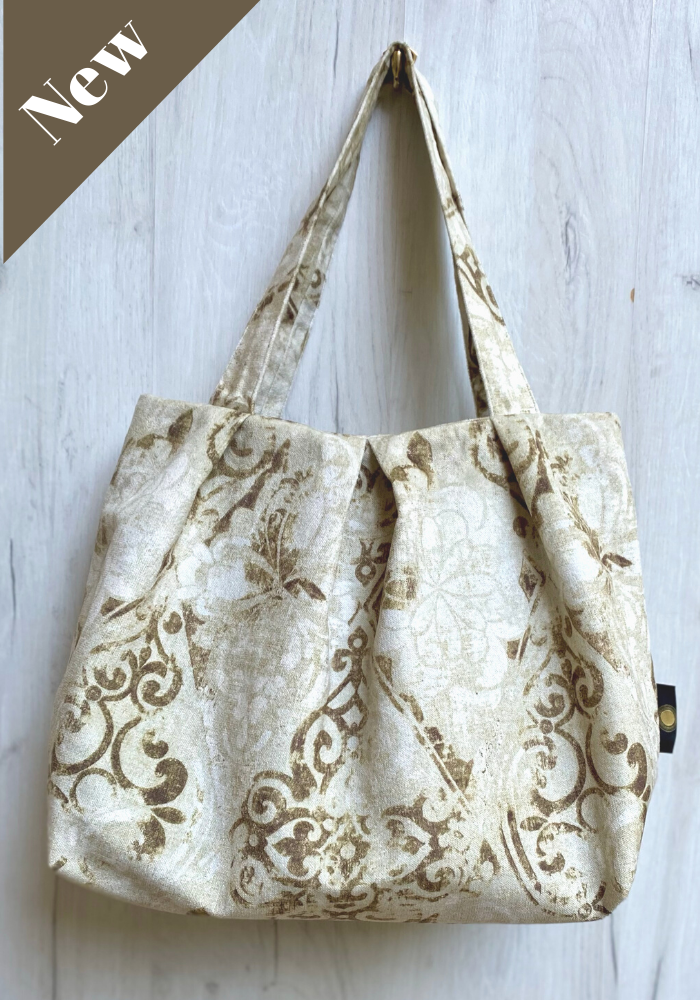 Βελούδινη τσάντα εκρού vintage sinefo shopper bag