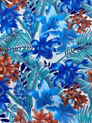 The "Blue Lilies" Pareo-beach dress