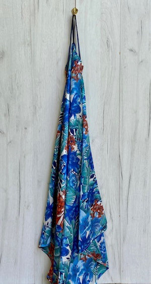 The "Blue Lilies" Pareo-beach dress