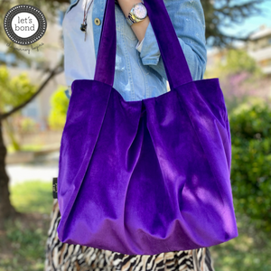 μοντερνα τσαντα μωβ βελουδο velvet bag