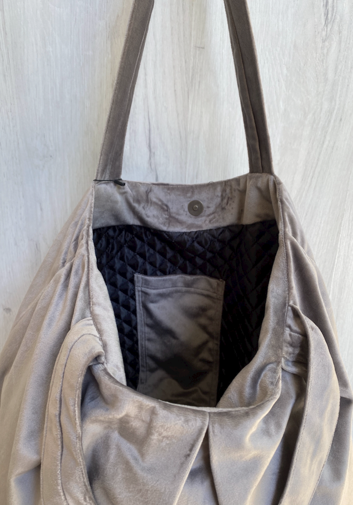 τσάντα ώμου γκρι mama bag τσαντα shopper