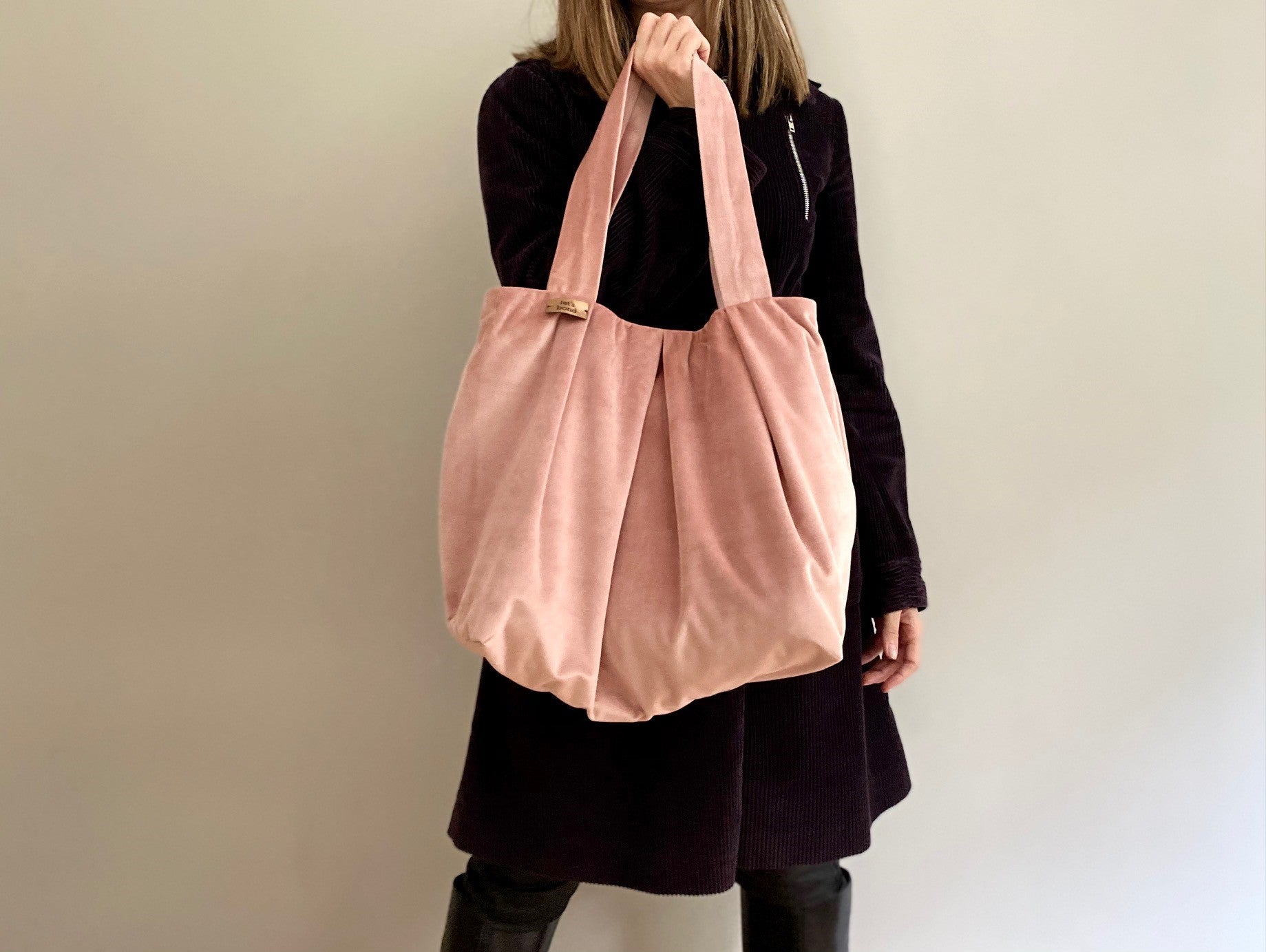 dusty pink shopper bag tote bag μεγάλη ροζ τσαντα